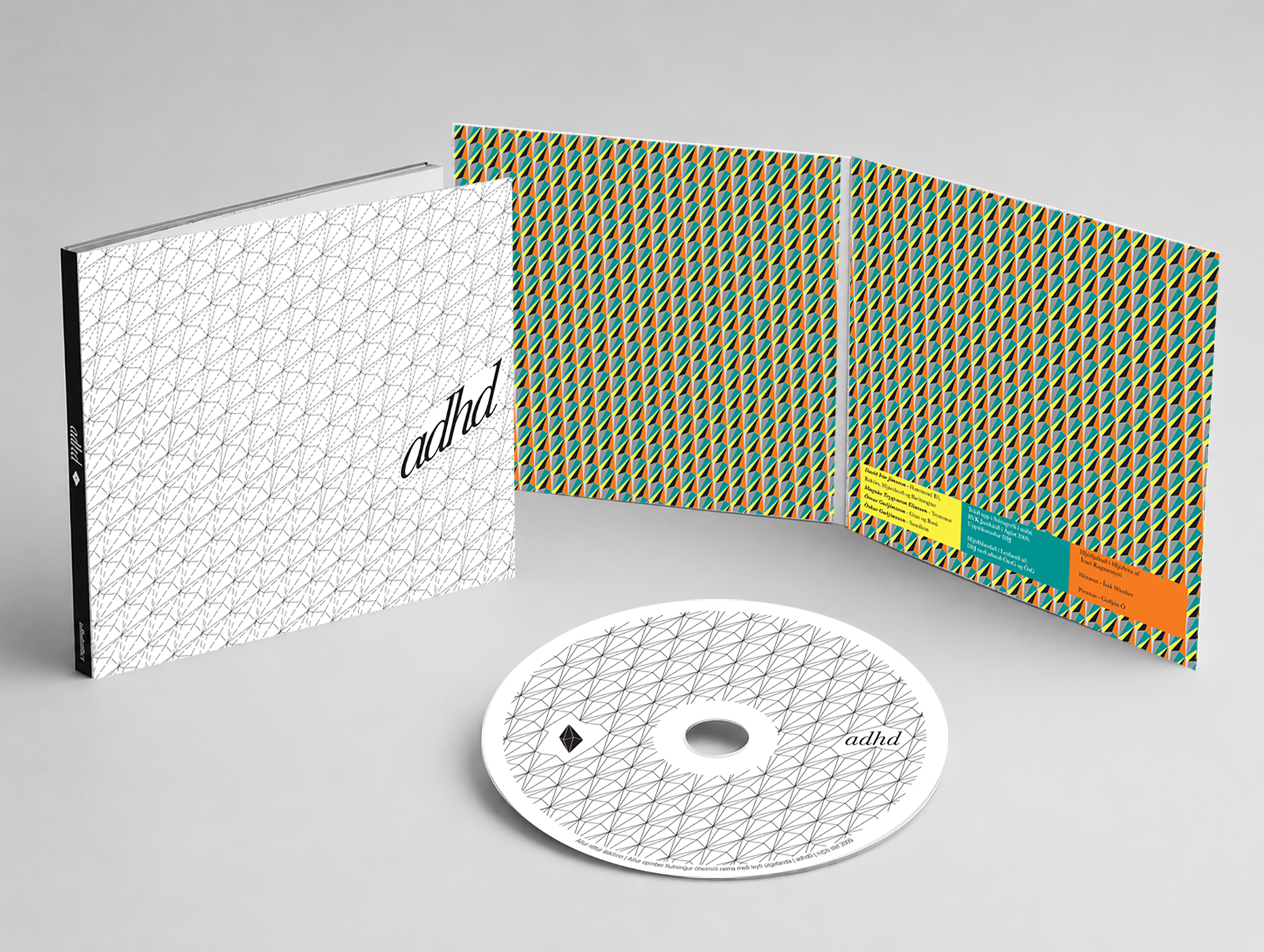ADHD — first album, geometric triangular cover