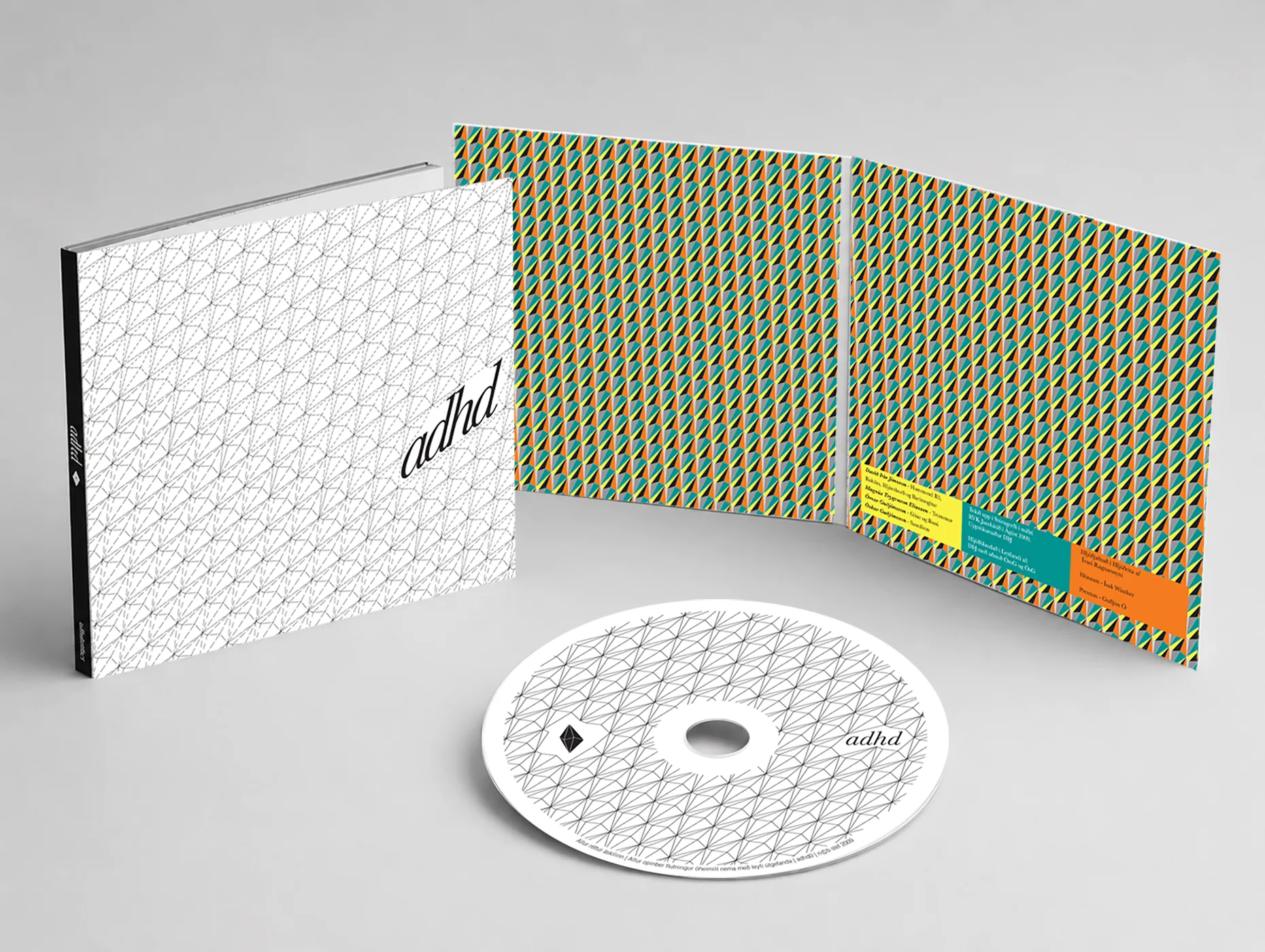 ADHD — first album, geometric triangular cover